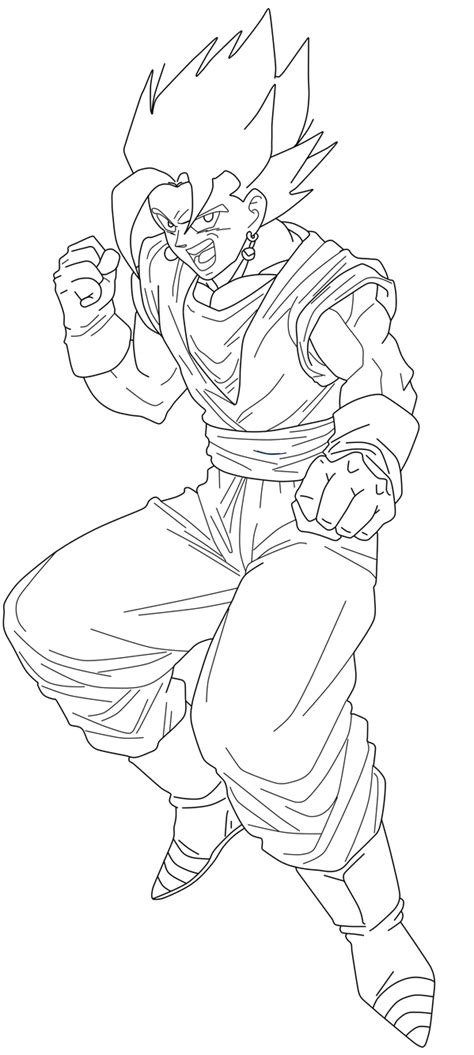 Vegetto Linerart By Chronofz On Deviantart Dragon Ball Art Dragon