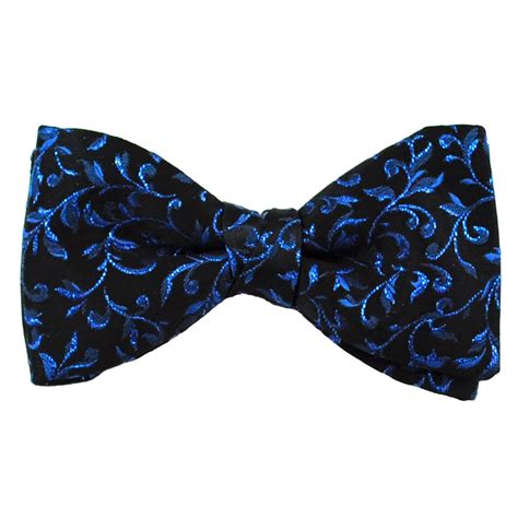 Van Buck Black And Royal Blue Patterned Bow Tie From Ties Planet Uk