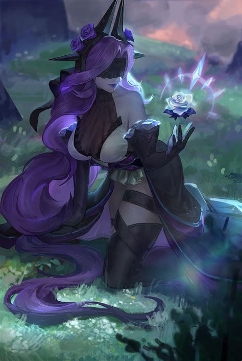 Syndra Withered Rose Syndra League Of Legends Commentary Request Highres Girl Bare