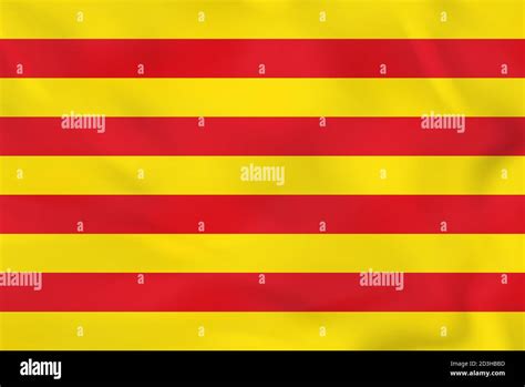 Catalonia Waving Flag Catalonia National Flag Background Texture