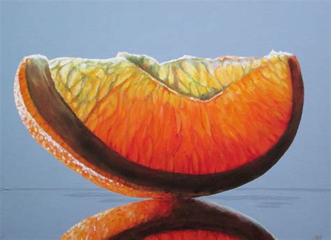 Orange Slice Still Life Painting By Lillian Bell Life Paint Realistic