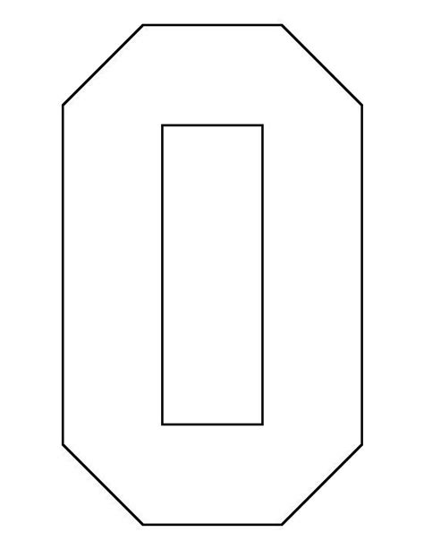Number 0 Pattern Use The Printable Outline For Crafts Creating