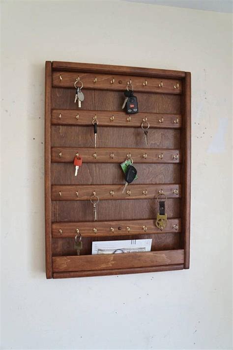 15h X 13w Handcrafted 18 Key Organizer Wooden Wall Etsy Key Holder