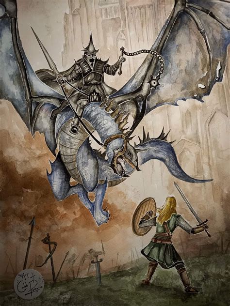 Eowyn Vs Witchking Giclee Print Fine Art Prints Etsy