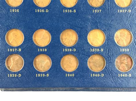 Lot Rare 1909 1940 Complete Set Of Lincoln Wheat Cents With Key Dates