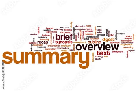 Summary Word Cloud Stock Photo And Royalty Free Images On
