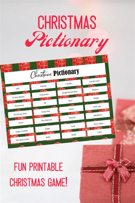 Free Printable Christmas Pictionary Words For Adults Francesco Printable