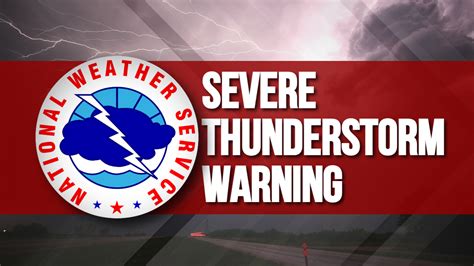 Severe Thunderstorm Warning Issued For Portion Of Calhoun County Weis