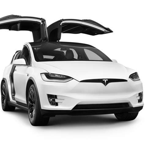 White 2018 Tesla Model X Luxury Suv Electric Car With Open Falcon Wing