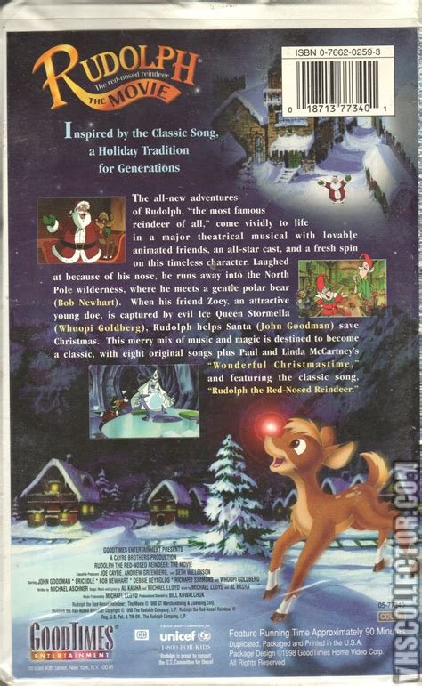 Rudolph The Red Nosed Reindeer The Movie Vhs