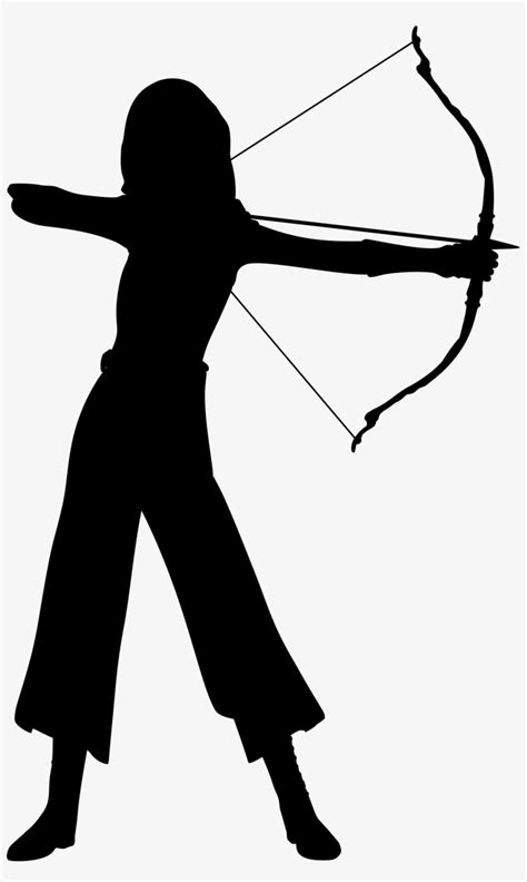 Medium Image Girl Archer Silhouette 474x770 Png Download Pngkit