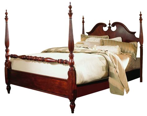Anglo indian carved four poster bed in ebonised rosewood circa 19th century from gujurat. American Drew Cherry Grove Queen Low Poster Bed