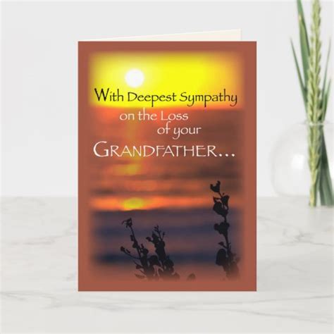 Grandfather Sympathy Sunset Card
