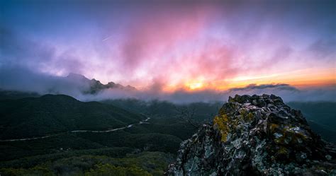 Wallpaper Sunlight Forest Rock Sky Clouds Airplane Sunrise