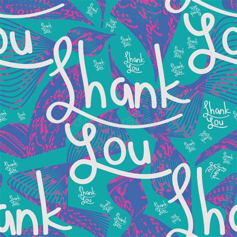 Thank You Seamless Lettering Pattern Stock Vector Illustration Of