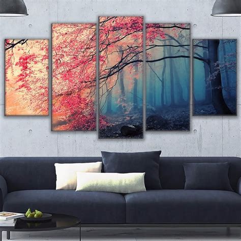 Cherry Blossom Tree Canvas Wall Art Pine Wood Frame