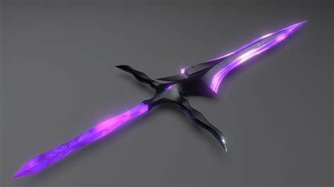 Magical Sword W Crystal Handle And Glowing Blade Buy Royalty Free 3d