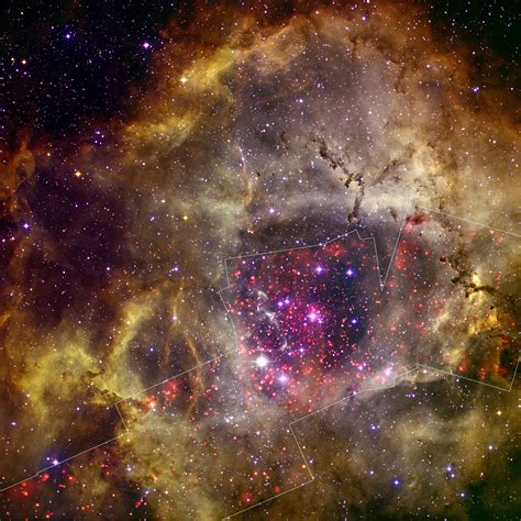 This Composite Image Shows The Rosette Star Formation Region Located