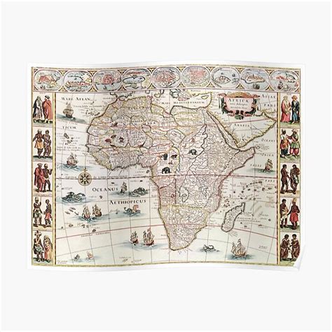 Vintage Map Of Africa Poster For Sale By Suziqprayers427 Redbubble