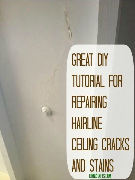 Hairline cracks in textured sheetrock ceilings form for numerous reasons. Great DIY Tutorial for Repairing Hairline Ceiling Cracks ...