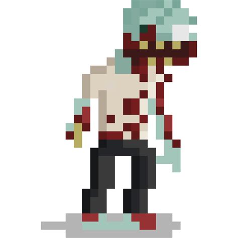 Pixel Art Zombie Character 27190668 Png