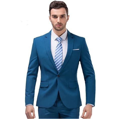 2018 New Business Wedding Groom Dress Suits For Men 10 Color Mens Suits Two Piece Blazer Suit