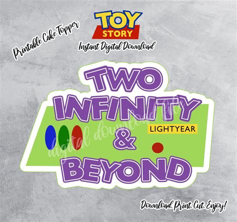 Two Infinity And Beyond Toy Story Sign Toy Story Printableto Etsy In