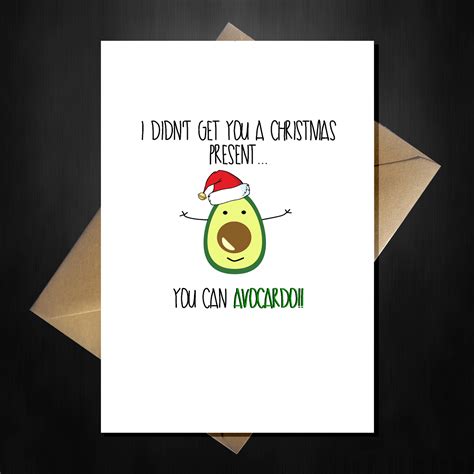 funny christmas card you can avocado funny christmas cards diy