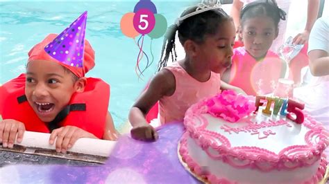 Zoes 5th Bday Pool Party Vlog Youtube