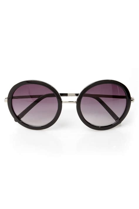 Trendy Black Sunglasses Circular Sunglasses Round Sunglasses 900 Lulus