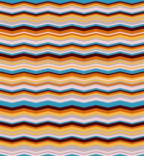 Wavy Seamless Stripes Colorful Bright Fresh Vector Pattern Stock