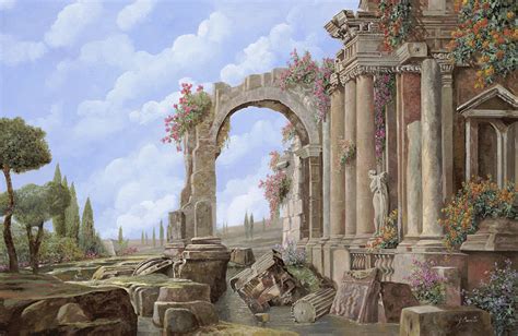 Roman Ruins Painting By Guido Borelli Fine Art America