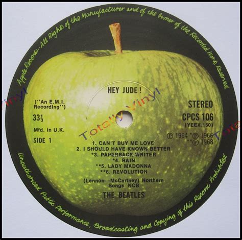 Totally Vinyl Records Beatles The Hey Jude Lp