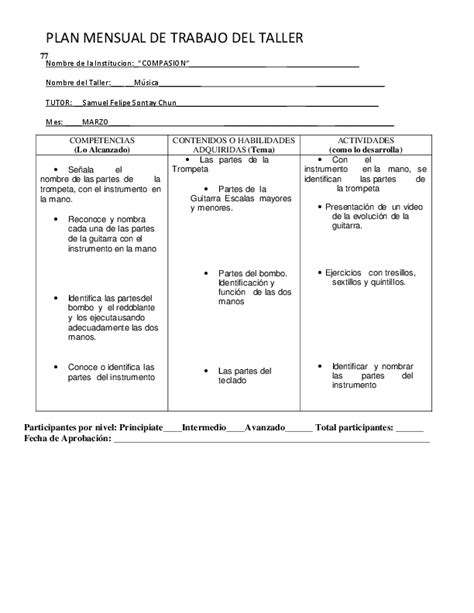 Doc Formato De Planificacion Mensual Abril Samuel Sontay Chun