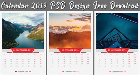 Wall Calendar 2019 Psd Design Free Download Photoshopresource