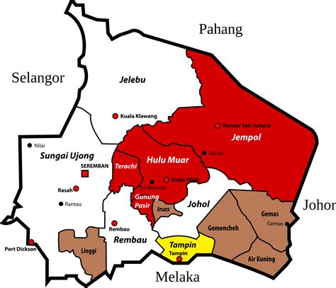 Seremban, the capital of negeri sembilan, is 64 km south of kuala lumpur. Clipart - Adat Perpatih Customary Districts of Negeri Sembilan