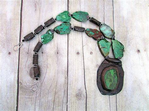 Turquoise And Leather Necklace By Daksdesigns On Etsy Beautiful