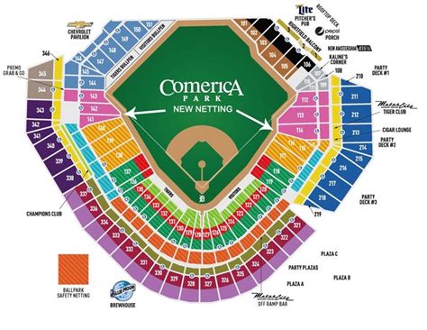 8 Pics Comerica Park Concert Seating Chart With Seat Numbers And View