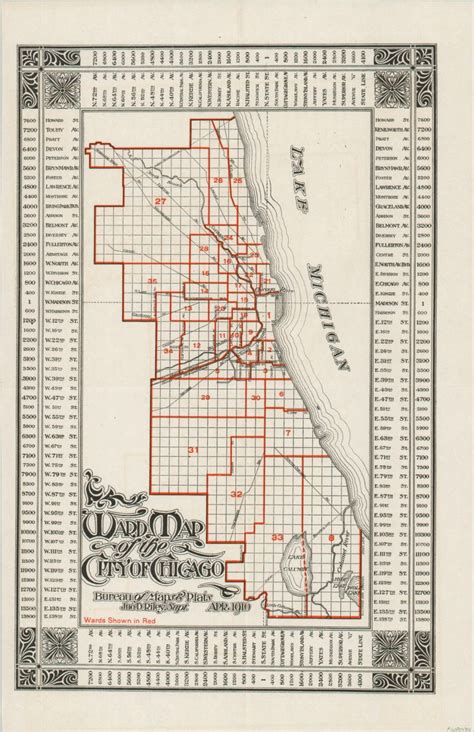 Ward Map Of The City Of Chicago Curtis Wright Maps