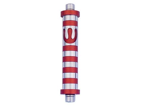 Buy Stripes Mezuzah Small Red By Agayof Judaica Israel