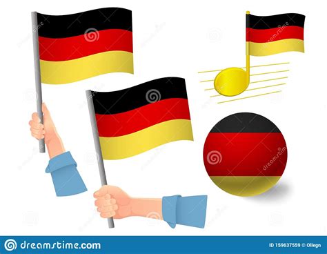 Germany flag icon set stock illustration. Illustration of german ...