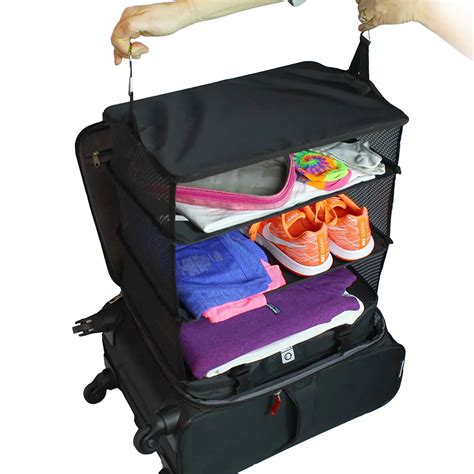 Portable Luggage System Suitcase Organizer Largeblackpackable