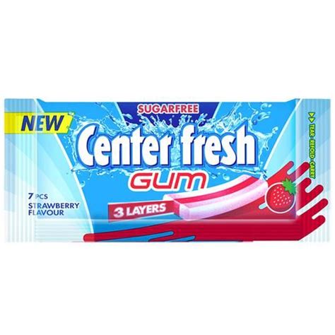 Buy Center Fresh 3 Layer Gum Sugarfreee Strawberry Flavour Online At
