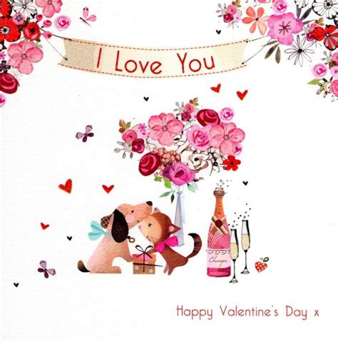 I Love You Happy Valentines Day Greeting Card Cards