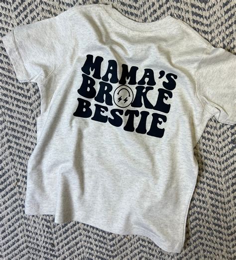 Broke Bestie Pocket Graphic T Shirt Oatmeal Crump And Company
