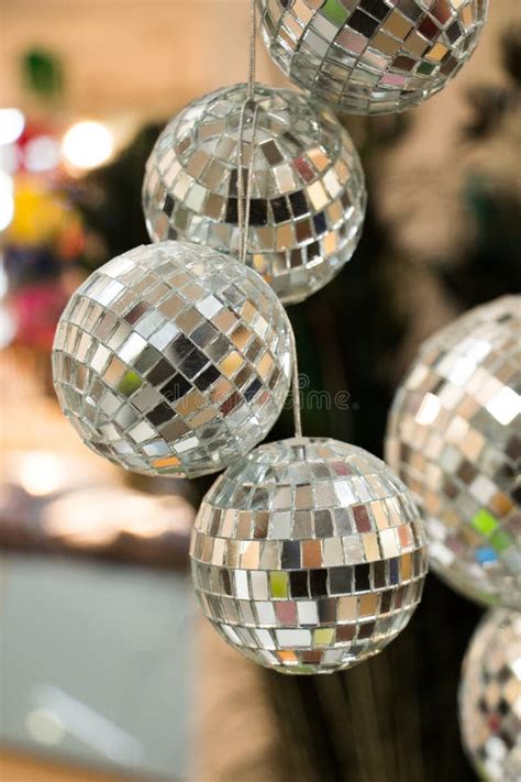 Disco Balls For Dancing In A Disco Club Stock Photo Image Of Sphere