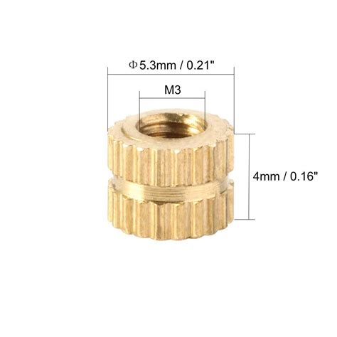 M3 X 4mm Brass Double Pass Copper Insert Ifuture Technology
