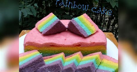 Resep Rainbow Cake Kukus Nyliem Oleh Novy Cookpad