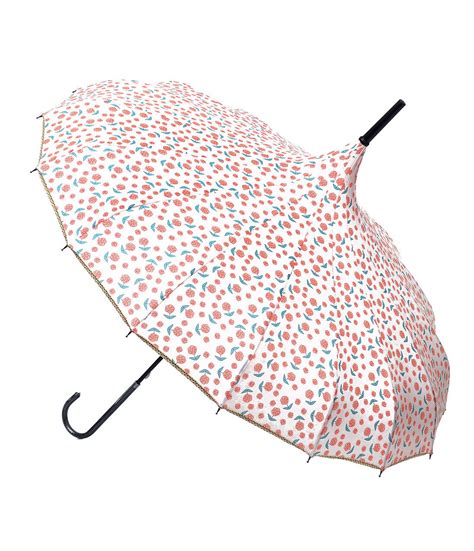 Orange And Cream Flowerpagoda Umbrella Pagoda Umbrella Print Umbrella