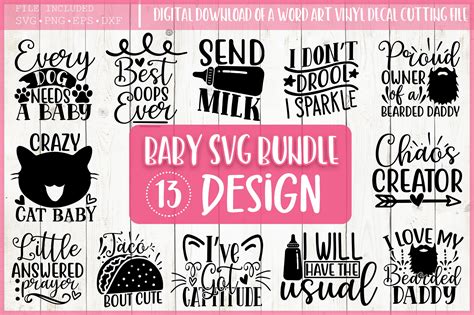 Baby Svg Bundle Illustrator Graphics ~ Creative Market